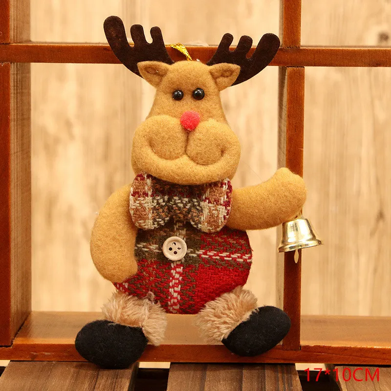 Elk Новинка года, милые рождественские куклы Санта-Клаус/Снеговик/Ангел, Noel, Рождественское украшение для дома, рождественский подарок для детей - Цвет: Elk