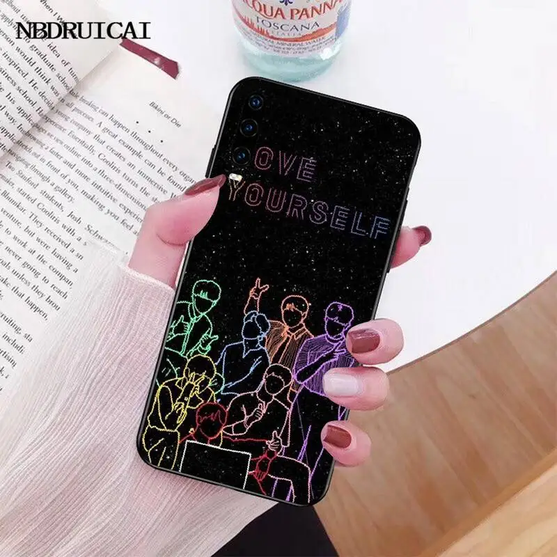 Мягкий Силиконовый ТПУ чехол PENGHUWAN с надписью Love Yourself для Huawei Honor 20 10 9 8 8x 8c 9x 7c 7a Lite