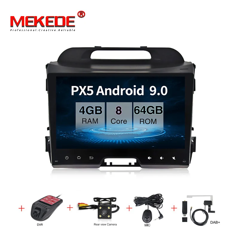 MEKEDE Android 9 0 автомобильный dvd для KIA sportage 2011 2012 2013 2014 2015 головное устройство gps
