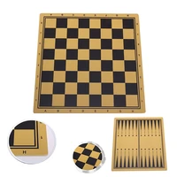 highquality wooden two in one two sided chess board chess checkersbackgammon chess board gifts for children christmas gifts