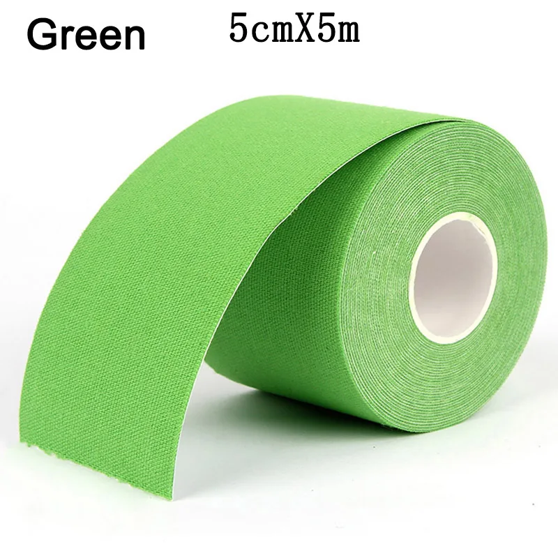 Green Медицинский клей, кинезиологическая лента, рулон спандкс, эластопласт, спортивный, ОБВЯЗОЧНЫЙ, фитнес-протектор, водонепроницаемый, спортивный, безопасный, для мышц - Цвет: Green