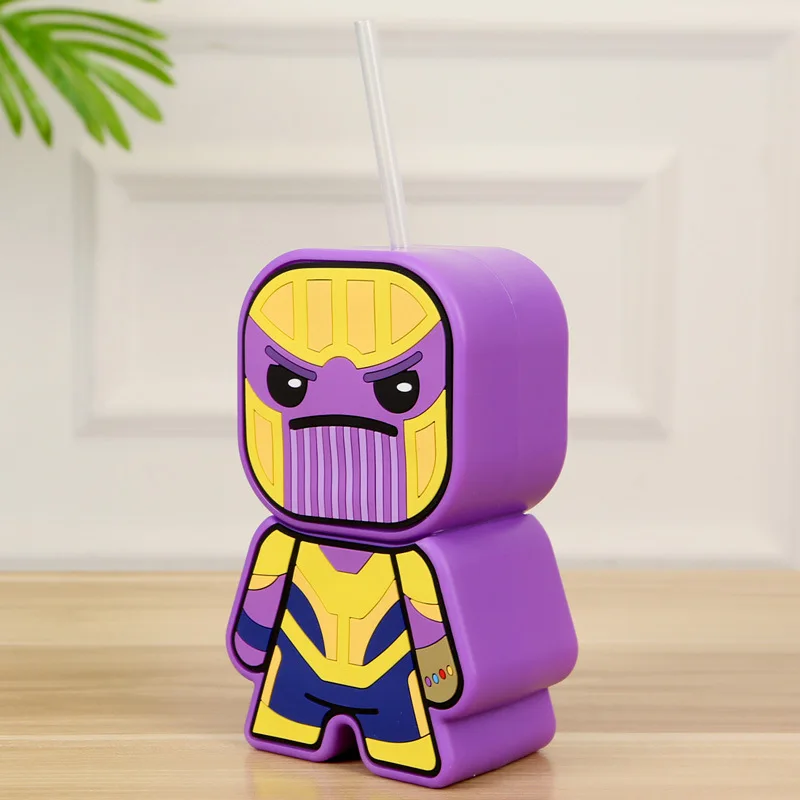 Disney Marvel Aavengers Человек-паук 2 фигурки чашки с картинками из мультфильмов игрушки Marvel Человек-паук чашка для воды попкорн игрушка с бочкой для детей Funs - Цвет: Color6