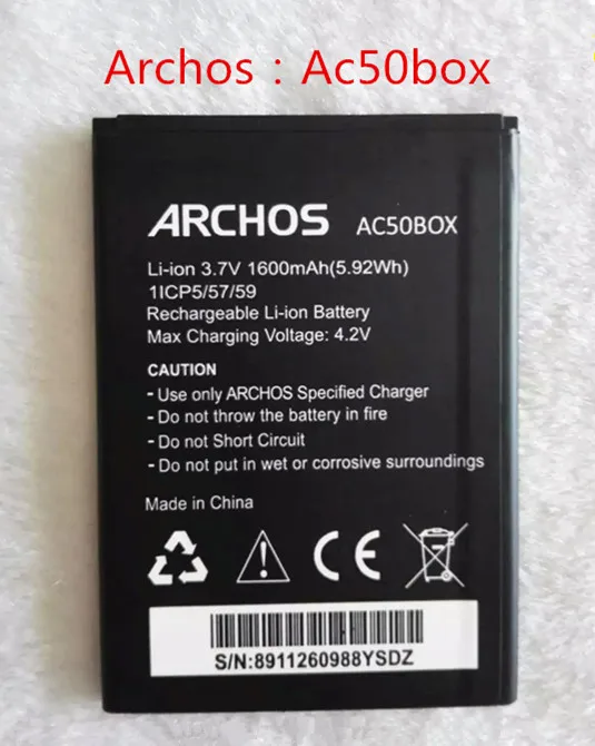 Аккумулятор B TAIHENG 1600 мАч AC50BOX для смартфона ARCHOS GSMART Mika M2 Archos 50 Neon 4g platidium Oxygen 50b