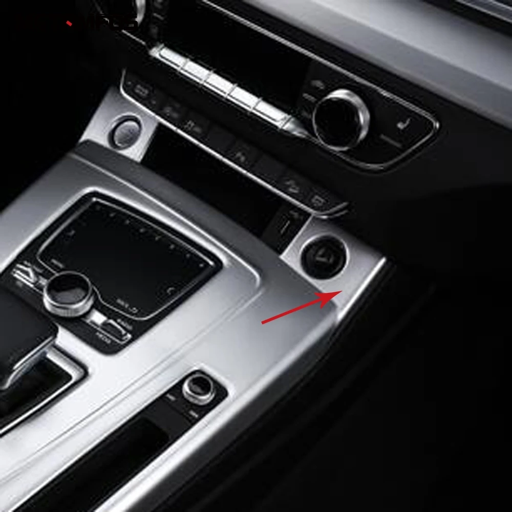 

Для Audi Q5 2018 2019 2020 Матовая Зажигалка для сигар кнопка переключения крышка Накладка молдинг Стикер Украшение внутренние аксессуары автостайл...
