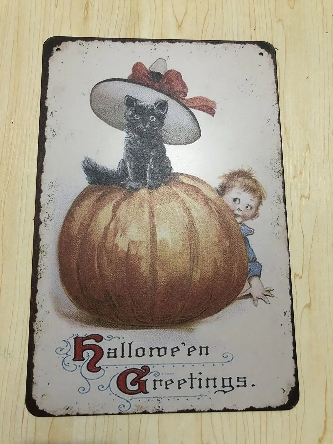 Металлический постер в винтажном стиле с изображением животных милой собаки