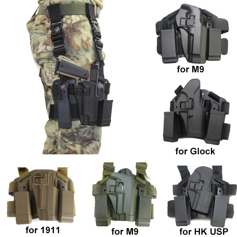 Кобура для ружья, Охотничья кобура для ног Glock 17 19 Beretta M9 M92 1911 P226, Тактический Регулируемый Чехол для пистолета
