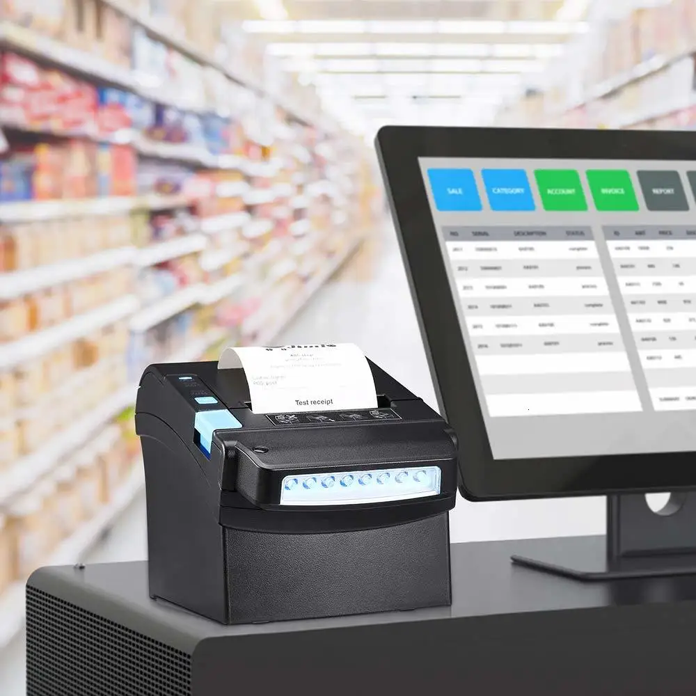 IssyzonePOS Термальный чековый принтер 80 мм с датчиком денег в долларах США pos-принтер с USB LAN последовательным портом 300 мм/сек