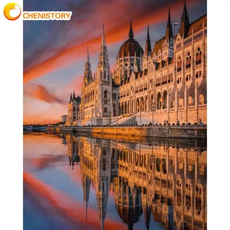 

CHENISTORY Frame DIY Painting By Number Kits Fireworks Wall Art Picture Coloring By Numbers Acrylic Paints For Home Decors 60x75