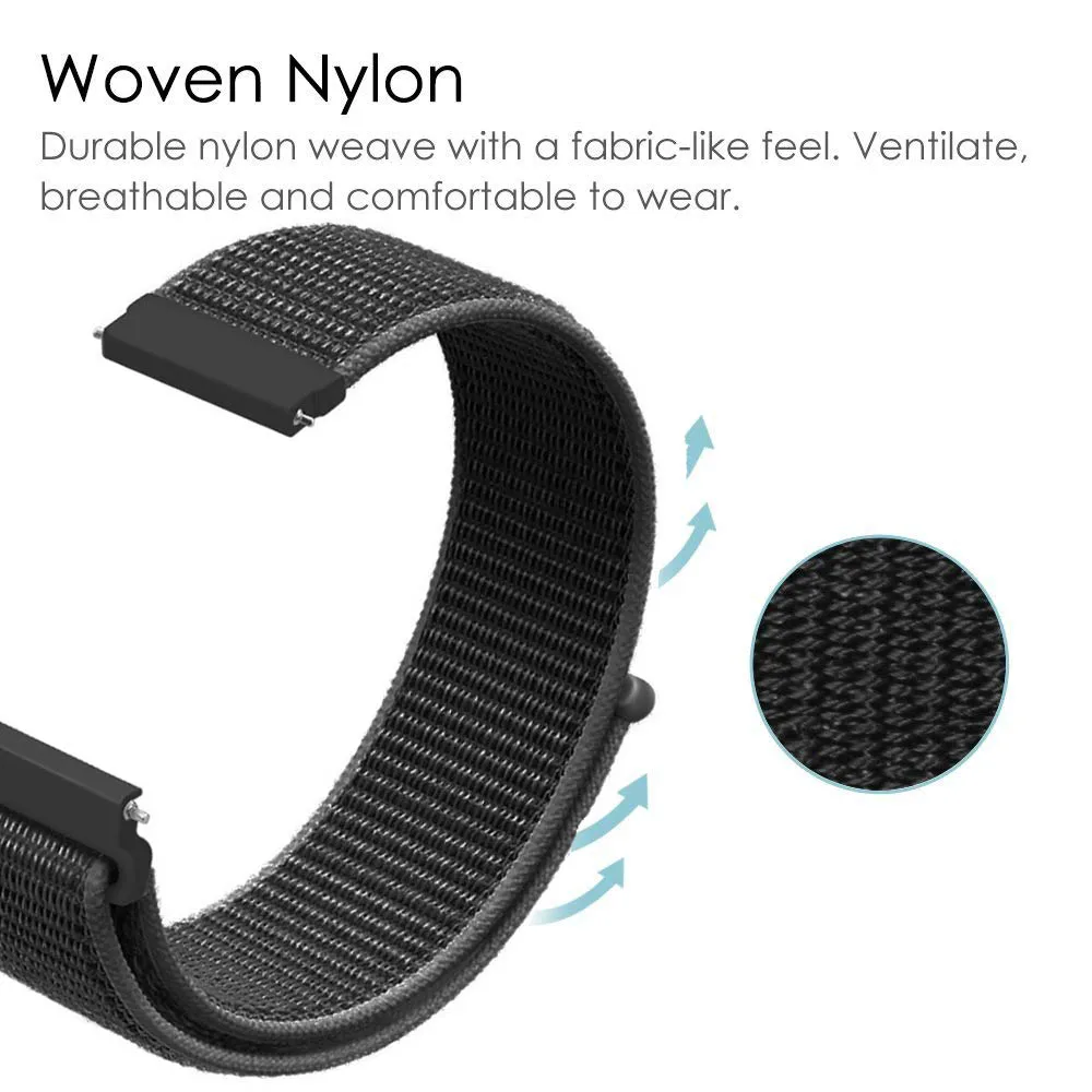 20 мм нейлоновый ремешок для часов Amazfit Bip, сменный ремешок для Xiaomi Huami Amazfit Bip, Молодежный браслет, тканый нейлоновый ремешок