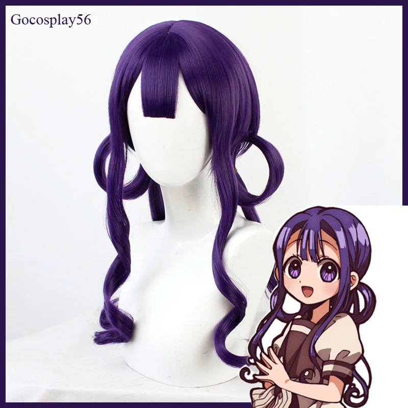 Aoi Akane фиолетовый волос Косплей Синтетический Одежда Хэллоуин для унитаза Hanako kun