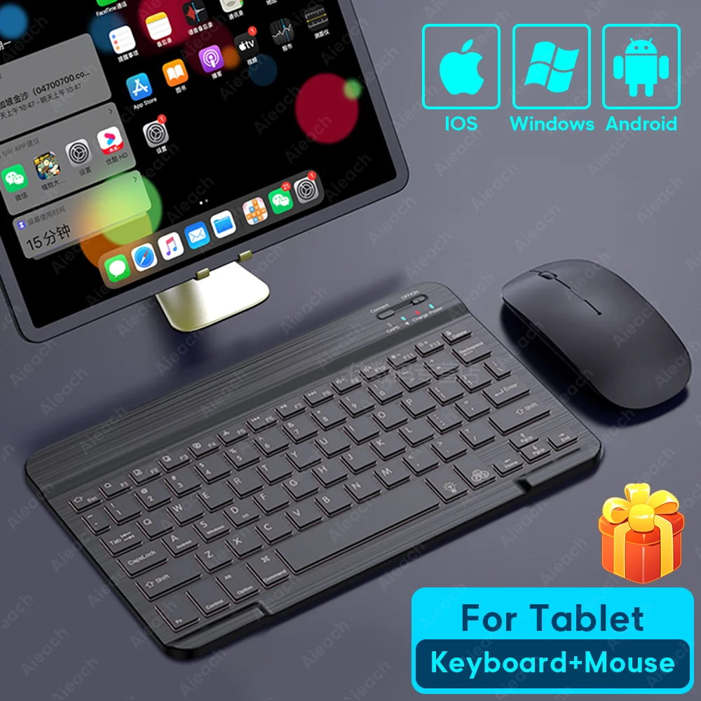 

Tablet Wireless Keyboard For iPad Pro 2020 11 12.9 10.5 Teclado, Bluetooth Keyboard Mouse For iPad 8th 7th 6th Air 4 3 2 mini 5