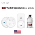 Кухонная мельница для избавления от мусора, беспроводной переключатель с таймером, с вилкой Стандарта США, сменный воздушный выключатель, без сверления, без трубы, простая установка