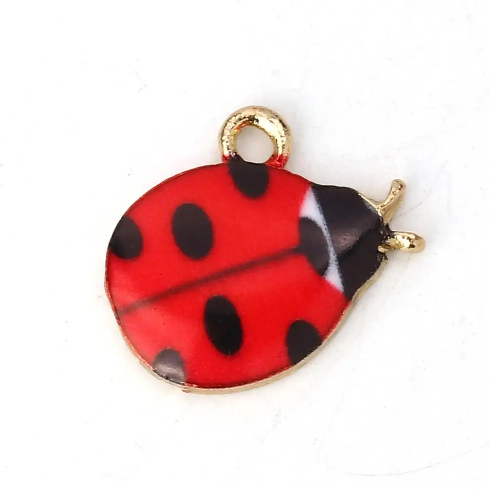 DoreenBeads подвески из цинкового сплава кулон в виде божьей коровки золотого цвета с