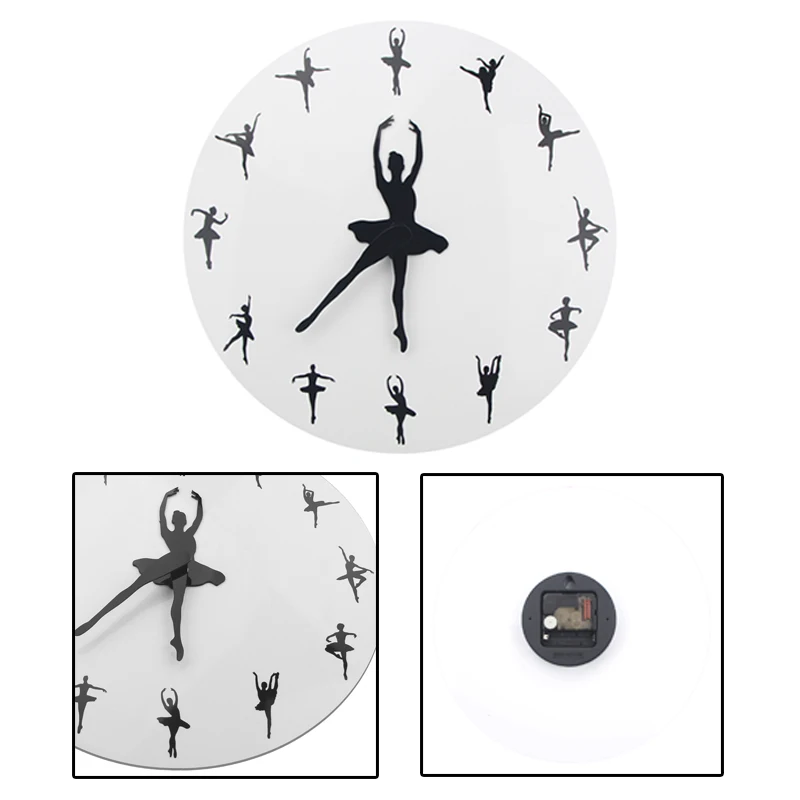Настенные часы с балериной танцевальной йогой положение декоративные настенные
