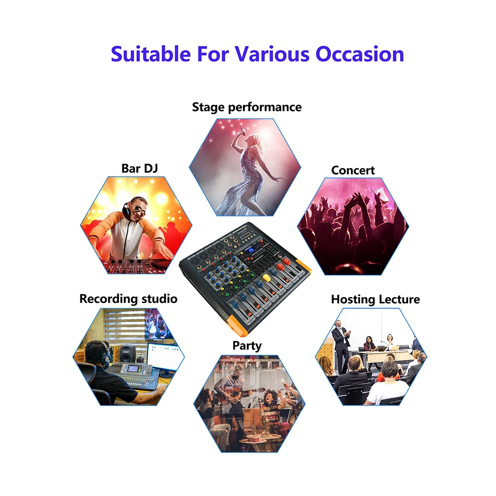 STARAUDIO 4 канальный Миксер с функцией прямого звука аудио MP3 USB Bluetooth студийная