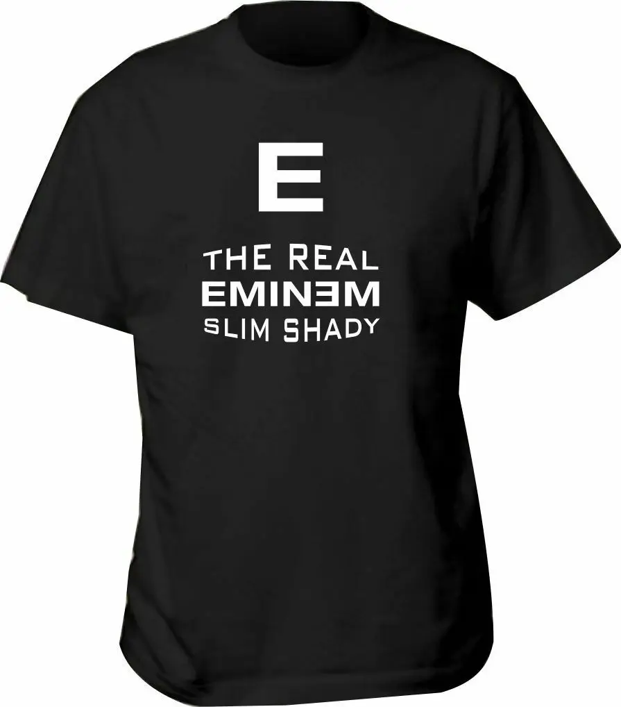 Футболка EMINEM черный Новый мужской S логотип хип хоп Up рэп группа гангстас