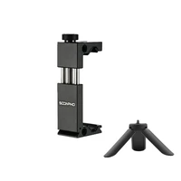 smart phone tripod mount aluminum metal tripod clip holder clamp adapter with mini stand for iphone xs 8plus x samsung huawei