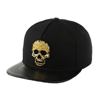 cool novelty skull rivets punk hip hop baseball cap men women sunshade cotton sports sunscreen cap street dance sun hats p46