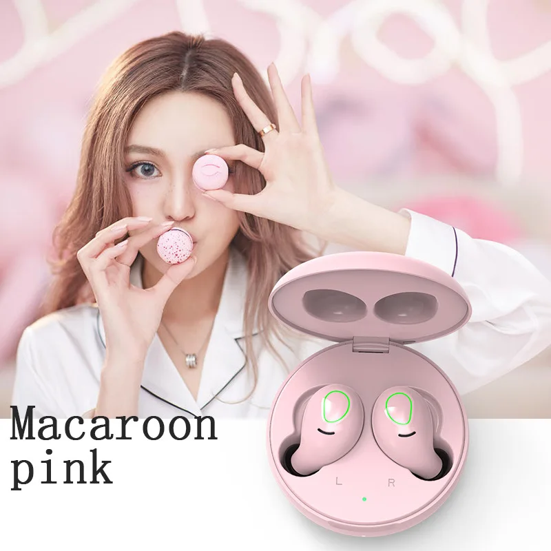 Macaron конфеты цвет S9-TWS Bluetooth гарнитура HIFI стерео Bluetooth наушники V5.0 Поддержка беспроводной зарядки