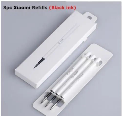 3pc Original Refills Оригинальные ручки-вывески Xiao mi jia, 9,5 мм, ручки-вывески, гладкие, швейцарские, японские, черные чернила, долговечные ручки-вывески - Цвет: 3pc Original Refills