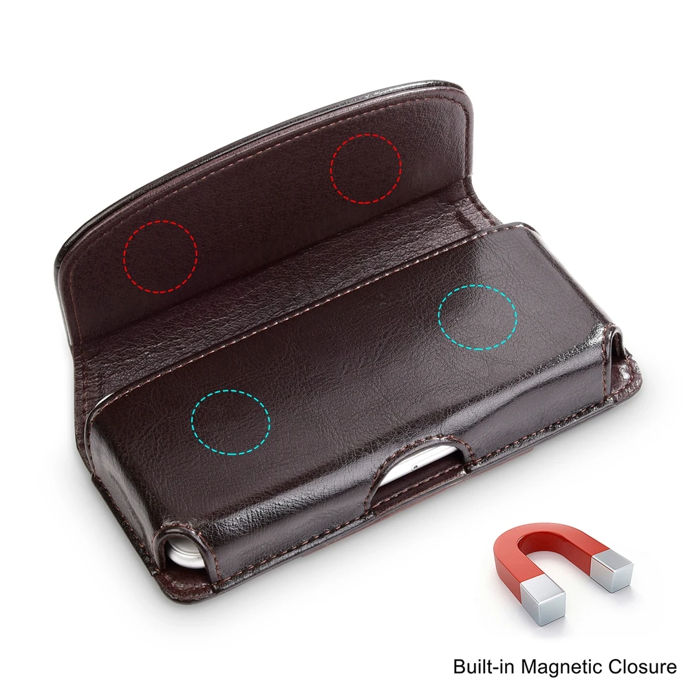 Универсальный Вертикальный чехол из натуральной кожи с зажимом для ремня кобура