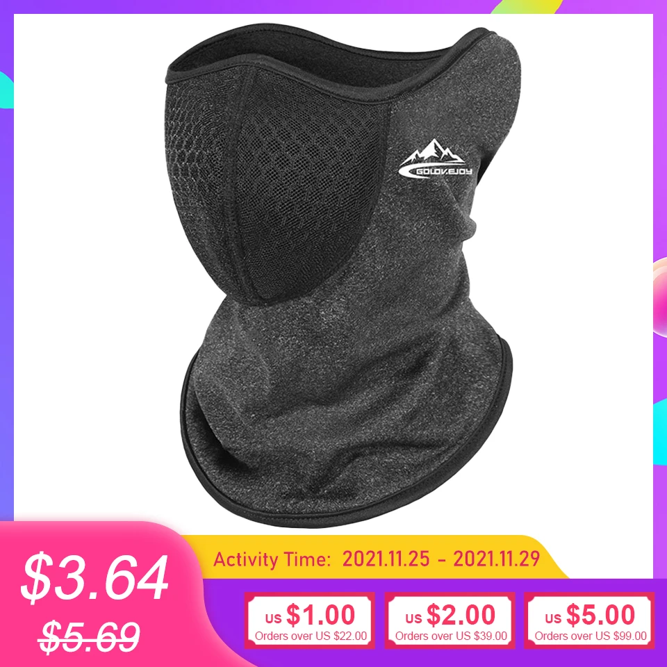 Зимний ветрозащитный термошарф KoKossi для езды на велосипеде открытом воздухе