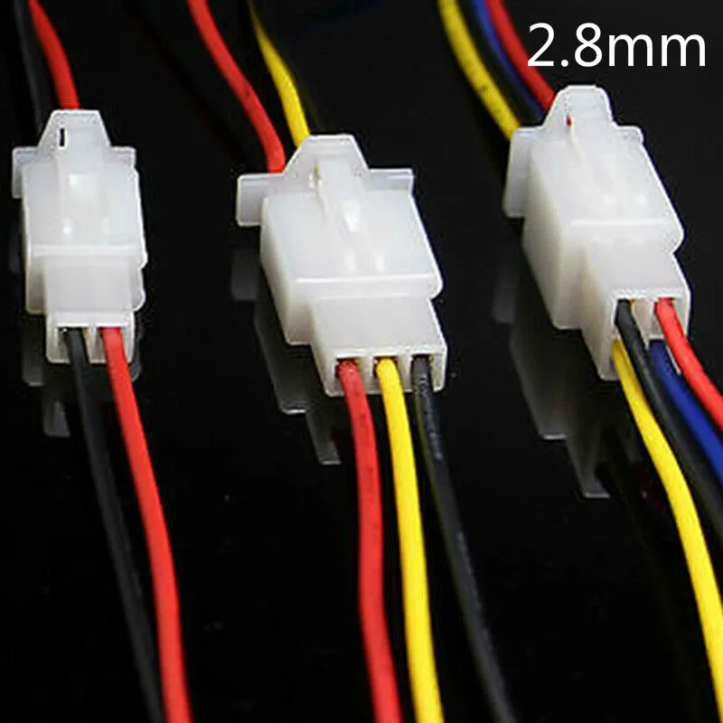 

5 pieces/pack 2.8mm 2/3/4 pin plug connector wire connector plug male to female wire connector