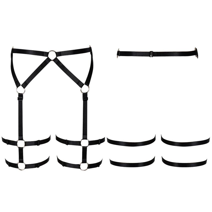 Punk Harness Garter Belt Gothic Elastic Bondage Suspenders Womans Sexy Lingerie Stocking BDSM Thigh Body Jewelry | Женская одежда