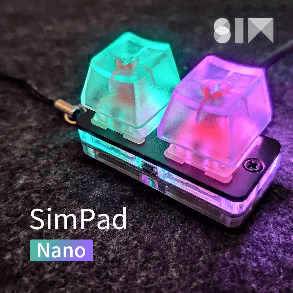 

Мини-клавиатура SimPad Nano OSU, прибор для проверки оси колеса, поддержка игровой клавиатуры Osu, красный переключатель, игровая механическая клав...