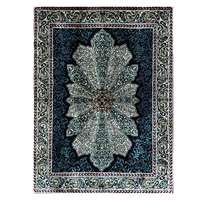 1 5x2 blue color hand knotted tapestry small rug decoration wall