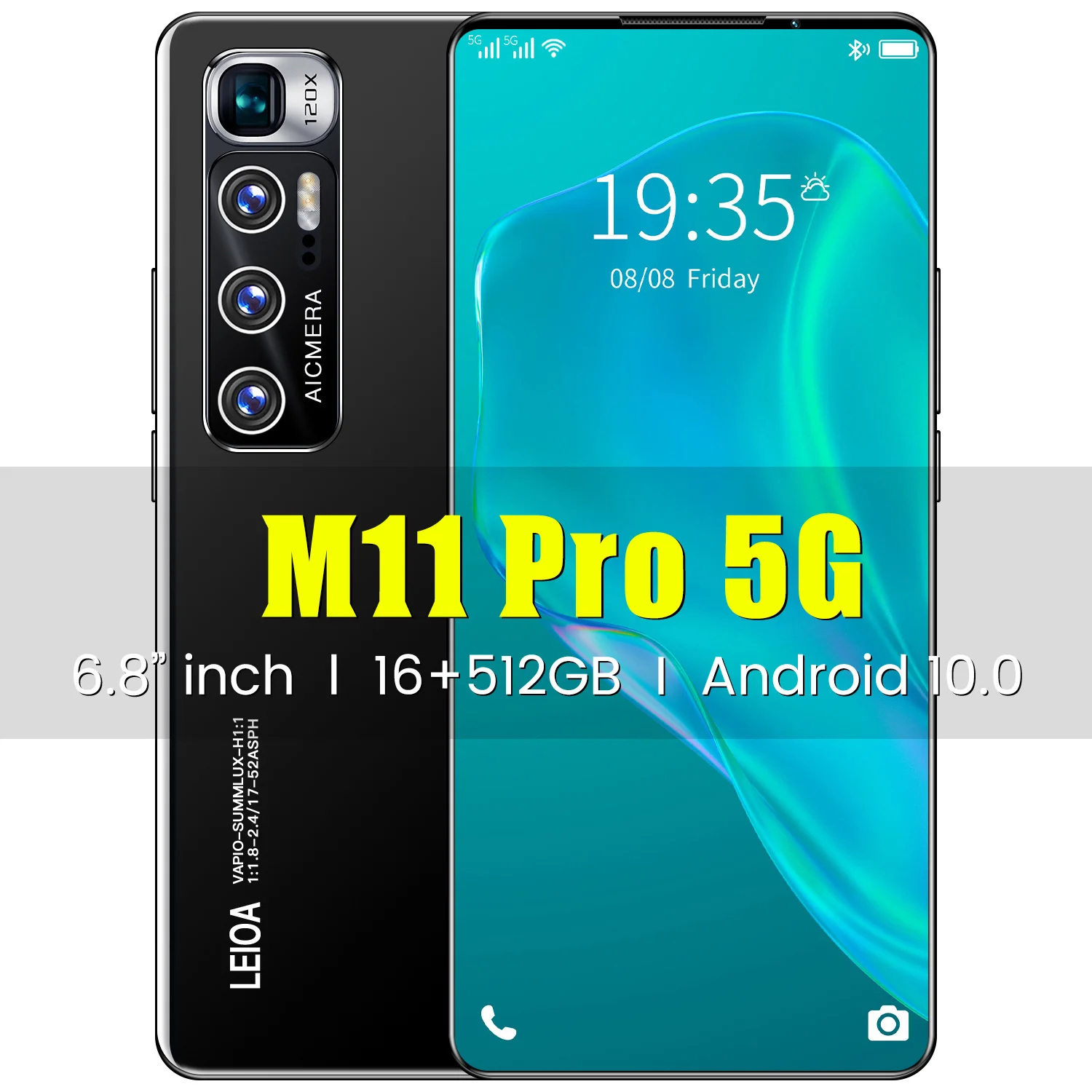 

Новинка 2021, смартфон M11 Pro, 6,8 дюйма, 10 ядер, 16 + 512 ГБ, разблокированный телефон с двумя SIM-картами