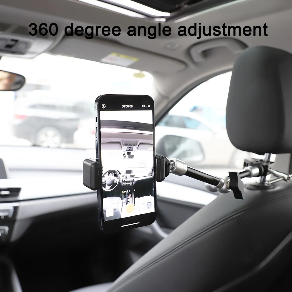 car phone bracket seat mount for iphone samsung gopro action cameras accessories first person video tiktok shoot clip holder free global shipping