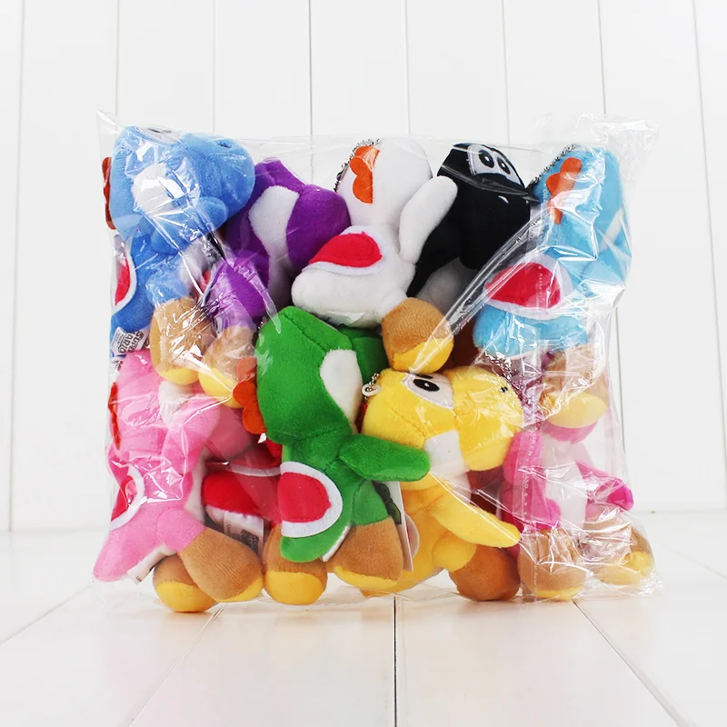 

10pcs/Lot Anime Cartoon Animals Soft Plush Toy Doll 10 Colors Stuffed Keychain Pendants