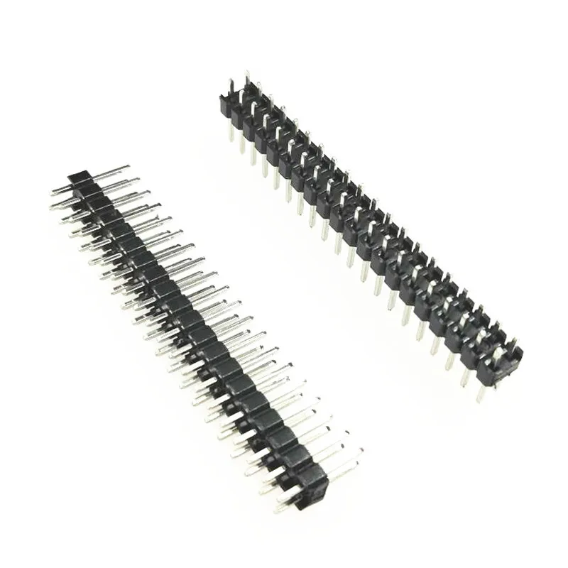 100 шт. двухрядная игла медный 2*20 2 54 мм шаг прямой штырьковый разъем|Соединители| |