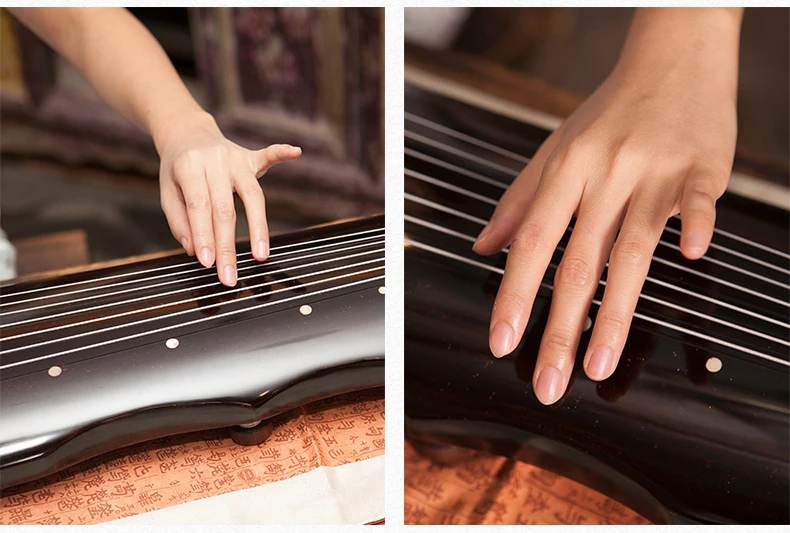 Темно-коричневый guqin fu xi Тип Lyre китайский 7 струн старинный зистер китайские