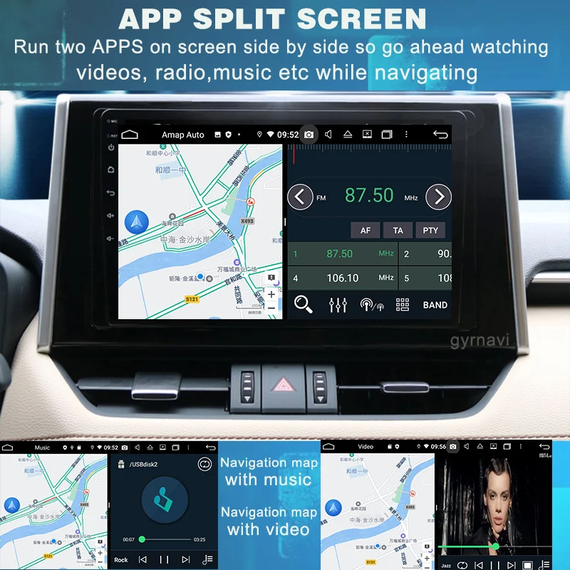 Автомобильный мультимедийный плеер 10 1 дюйма PX6 2 din Android 0 GPS радио dvd bluetooth carplay Wi-Fi 4 +