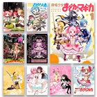 Винтажный постер Puella Magi Madoka Magica из крафт-бумаги, японские аниме наклейки для стен бара, персонализированные декоративные подарки