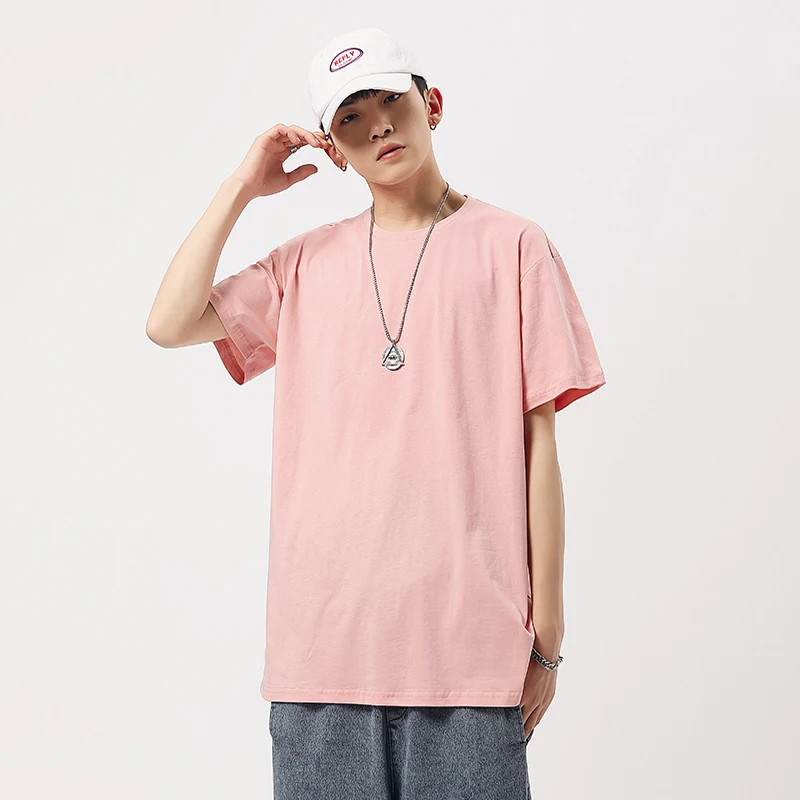 

2021 Brand New 100% Cotton Men's Punk T-shirt O-neck Solid Color Short Sleeve Men's Baby Anime T-shirt Top Free Shipping