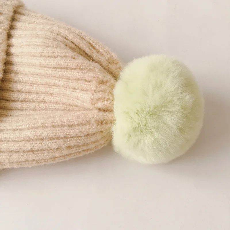 

Cute Knit Beanie Hat with POMPON for Kids Boys and Girls Woolen Children Hat Winter Baby Stylish Winter Bonnet Hat
