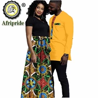 african clothing for couple dashiki print outfits men shirt women skirts for dinner evening wedding afripride s20c011