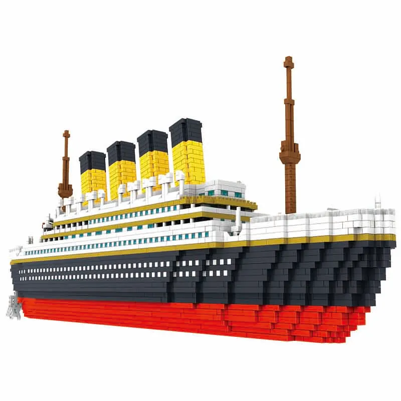 NO ORIGINAL BOX Большие 3800 шт Строительные блоки Titanic модель круизного корабля лодка DIY сборные строительные Алмазные Блоки Модель Классические кирпичные игрушки - Color: NO ORIGINAL BOX