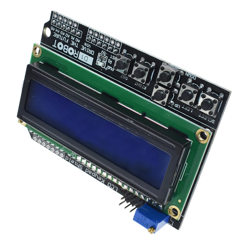 1PCS LCD Keypad Shield LCD1602 LCD 1602 Module Display For Arduino ATMEGA328 ATMEGA2560 raspberry pi UNO blue screen images - 6