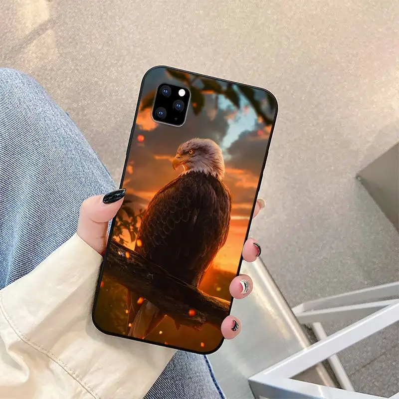 

King Of Birds Eagle Phone Case For iphone 5s 6 7 8 11 12 plus xsmax xr pro mini se Cover Fundas Coque