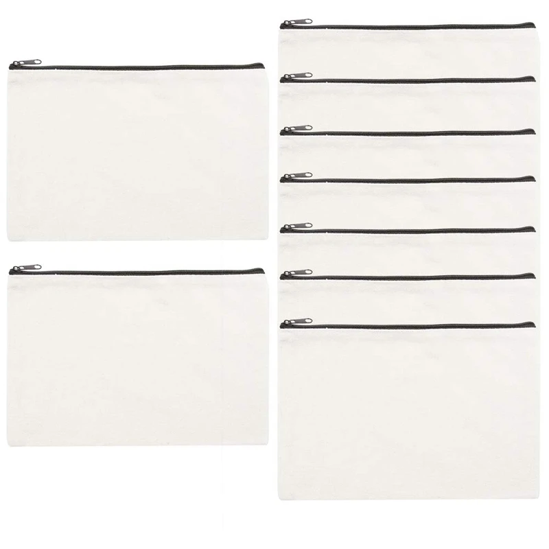 

9 упаковок, Пустые холщовые сумки для ручек и карандашей