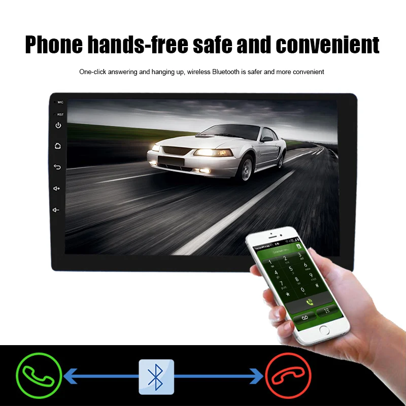 Автомобильный радиоприемник 9 дюймов 2 Din Android 8 1 Mp5 поддержка Wi-Fi Bluetooth GPS двойной USB