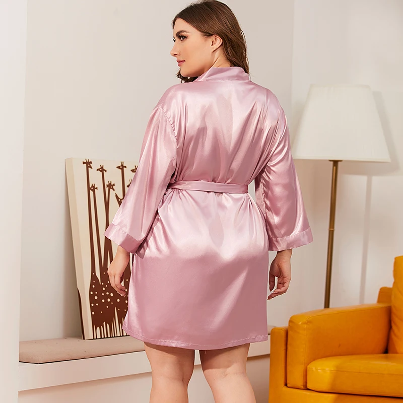 3XL plus size Silk Kimono Robe Bathrobe Women Silk Brides Bridesmaid Robes Sexy Robes Satin Robe Ladies Dressing Gowns