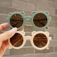 kids sunglasses cartoon bear shape girls boy children sun glasses round street beat eyeglasses cute baby shades eyewears uv m12
