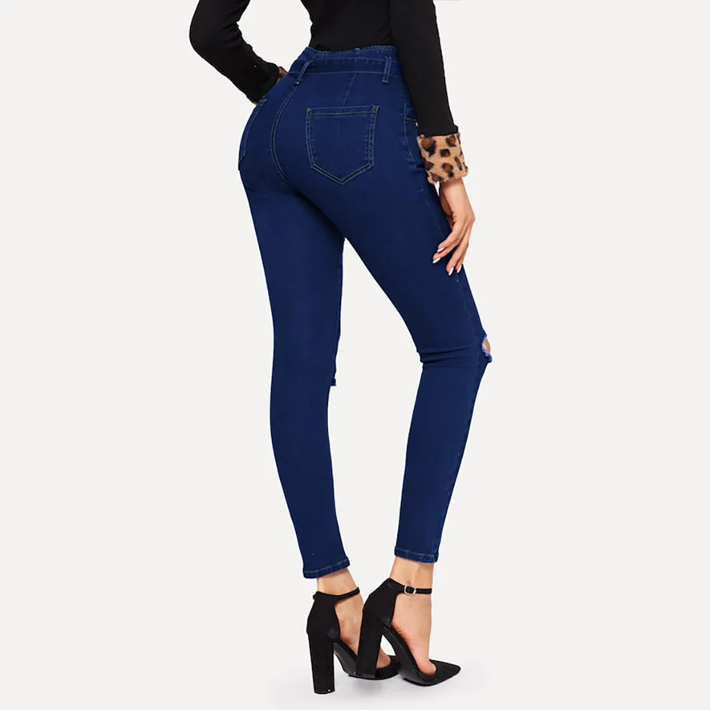 SAGACE женские эластичные джинсы для женщин с эластичным поясом размера плюс