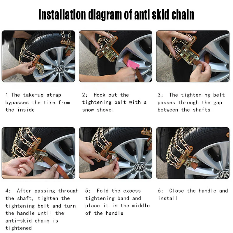 

Steel Car Tire Snow Chain Truck Car Wheels Snow Ice Chains Belt Winter Anti-skid Vehicles SUV Wheel Anti-slip Chain