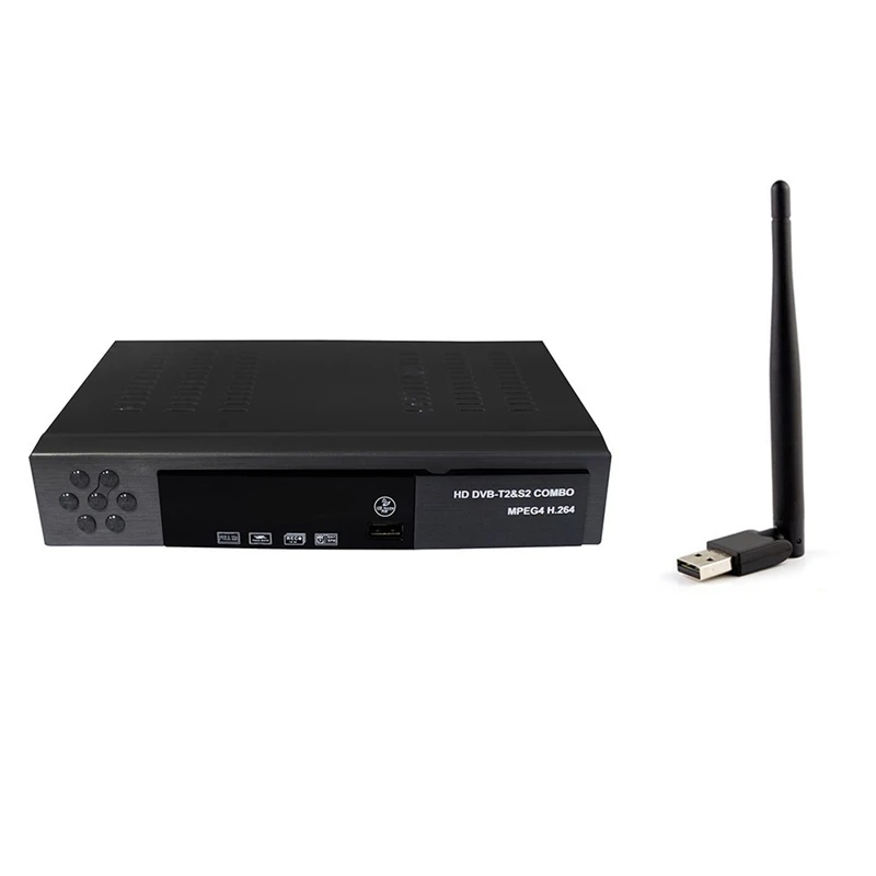 Умный Цифровой спутниковый ТВ приемник Dvb T2 + S2 Fta 1080P декодер тюнер Mpeg4 с Usb Wifi